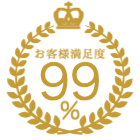 お客様満足度99％